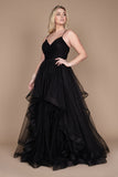 Prom Dresses Sparkling Long Formal Ball Gown Black