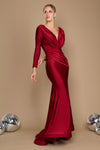 Long Sleeve Formal Fitted Evening Dress Wholesale