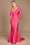 Long Sleeve Formal Fitted Evening Dress Wholesale