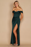 Formal Dresses Corset Satin Formal Evening Dress Emerald