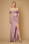 Formal Dresses Long Formal Corset Satin Evening Dress Mauve