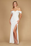 Formal Dresses Long Formal Corset Satin Evening Dress Off White