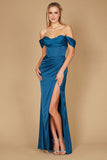 Formal Dresses Corset Satin Formal Evening Dress Teal