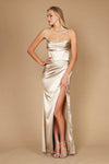 Prom Dresses Draped Corset Cowl Long Prom Dress Champagne