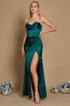 Prom Dresses Draped Corset Cowl Long Prom Dress Emerald