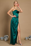 Prom Dresses Draped Corset Cowl Long Prom Dress Emerald