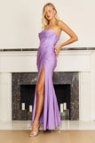 Prom Dresses Long Corset Back Fitted Prom Dress Lilac