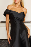 Formal Dresses One Shoulder Long Formal Ball Gown Evening Dress Black