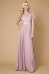 Mother of the Bride Dresses Short Sleeve Mother Of The Bride Evening Dress Mauve