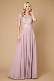 Mother of the Bride Dresses Short Sleeve Mother Of The Bride Evening Dress Mauve