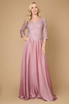 Mother of the Bride Dresses Long Sleeve Formal Mother of the Bride Lace Dress Mauve