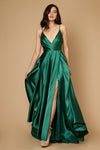 Long Flowy Satin Formal Prom Party Dress Wholesale