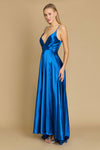 Long Flowy Satin Formal Prom Party Dress Wholesale