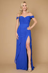 Formal Dresses Off Shoulder Long Formal Evening Dress Royal