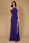 Prom Dresses Long Fitted Open Back Jersey Prom Dress Plum