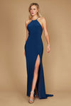 Long Fitted Open Back Jersey Prom Dress Wholesale