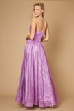 Prom Dresses Long Sparkling Cowl Corset Prom Dress Mauve