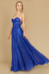 Long Sparkling Cowl Corset Prom Dress Wholesale