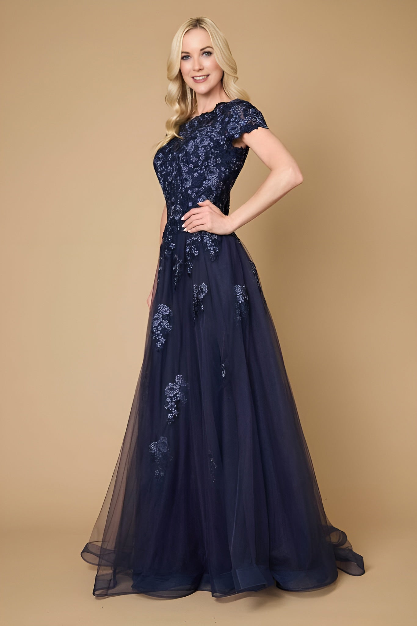 Mother of the Bride Dresses Long Lace Navy Mother of the Bride Dress  Navy