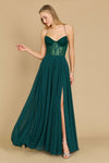 Long Chiffon Corset Formal Prom Dress Wholesale