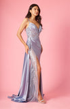 Prom Dresses Long Sexy Corset Prom Formal Dress Periwinkle