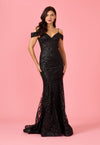 Off Shoulder Sequin Corset Formal Dress Wholesale