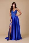 Long Chiffon Lace Illusion Formal Prom Dress