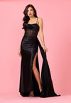 Long Cowl Corset Formal Prom Dress Wholesale