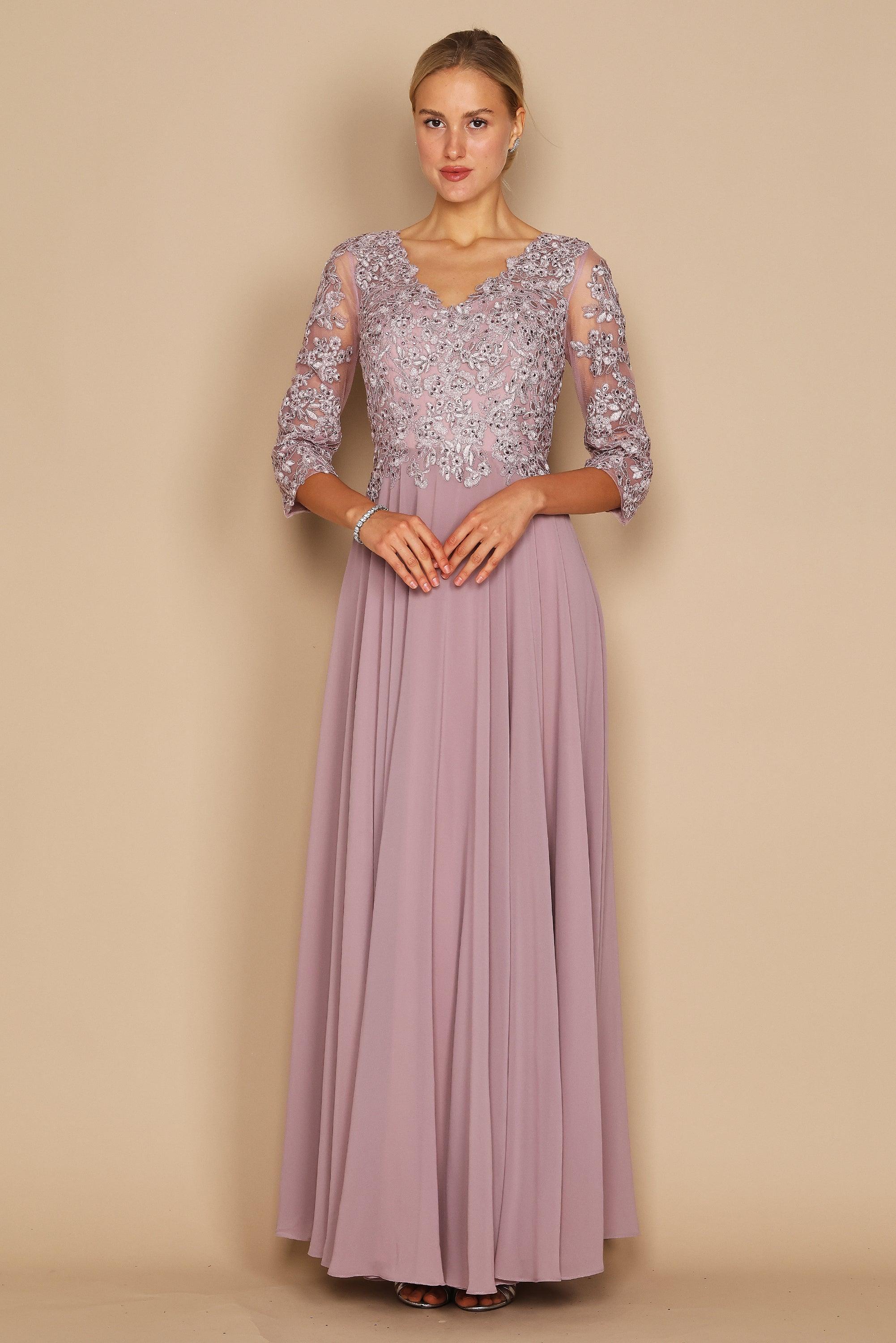 Formal Dresses Long Formal Mother of the Bride Dress Mauve