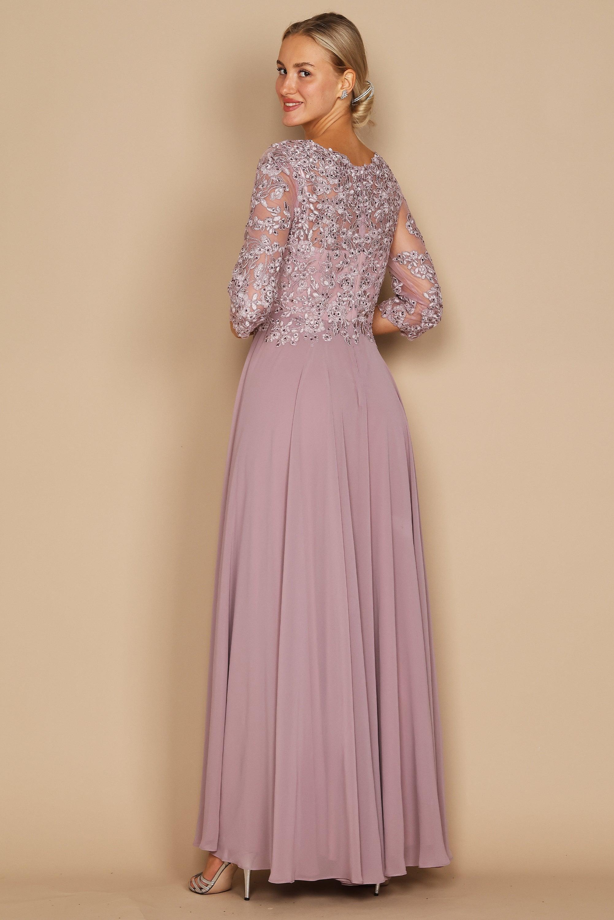 Formal Dresses Long Formal Mother of the Bride Dress Mauve