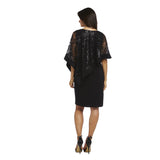 R&M Richards Short Mother of the Bride Poncho Cape Dress - The Dress Outlet R&M Richards