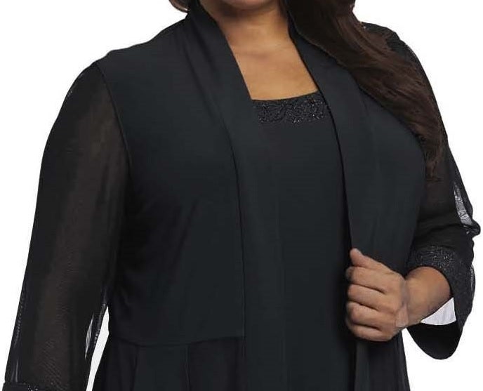 R&M Richards Short Mother of Bride Plus Size Dress - The Dress Outlet R&M Richards