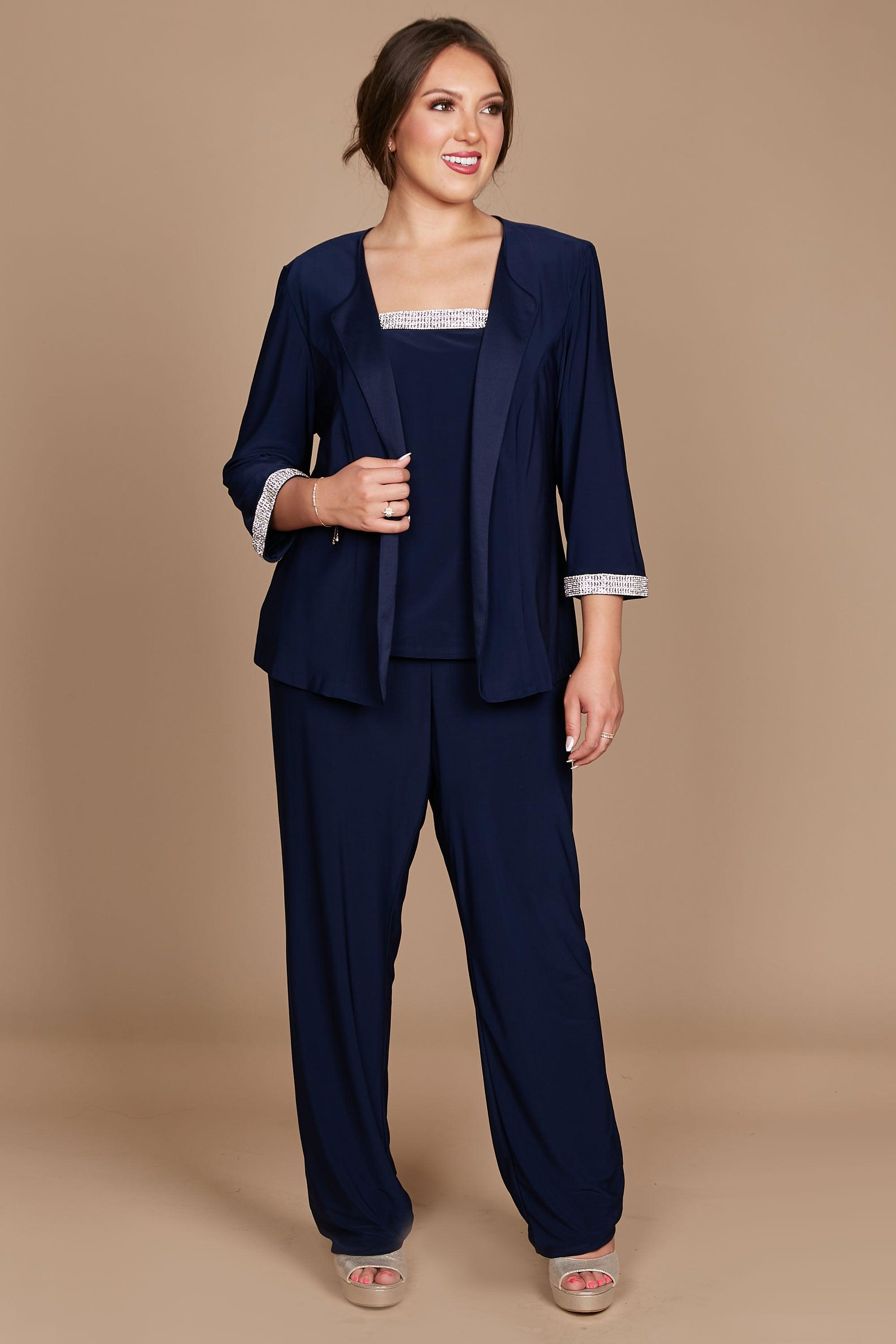 R&M Richards 7449W Formal Plus Size Pansuit Wholesale – Wholesale